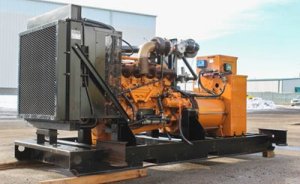 Skid-mounted industrial generator set